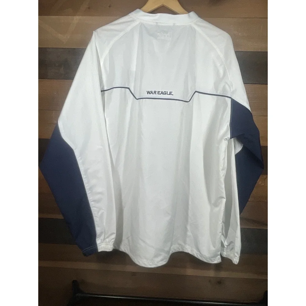 Under Armour Auburn War Eagle Pullover White Navy XL Jacket